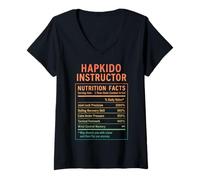 Femme Faits drôles sur l'instructeur Hapkido T-Shirt avec Col en V