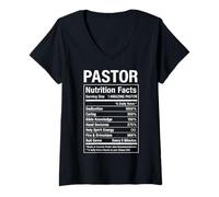 Femme Faits nutritionnels du pasteur T-Shirt avec Col en V