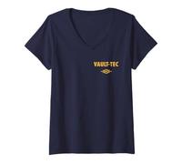 Femme Fallout Front and Back Vault-Tec Vault Suit 33 TV Show T-Shirt avec Col en V