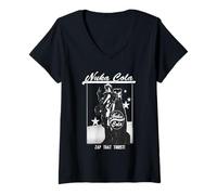 Femme Fallout Video Game Zap That Thirst Nuka Cola Girl Retro T-Shirt avec Col en V