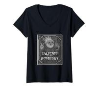 Femme Falstaff Homeboy Henry Fourth Shakespeare History Citation Play T-Shirt avec Col en V