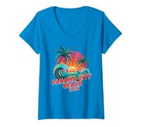 Femme Famille Panama City Beach 2026 Cousin Voyage Vacances T-Shirt avec Col en V