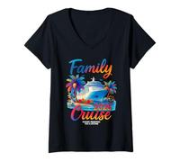 Femme Family Cruise 2026 Vacation Matching Birthday Cruise Party T-Shirt avec Col en V