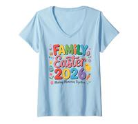 Femme Family Easter 2026 Making Memories Together Easter Day T-Shirt avec Col en V