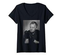 Femme Family Fortunes Présentateur The Les Dennis Laughter Show T-Shirt avec Col en V