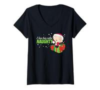 Femme Family Guy Santa Stewie Funny Cartoon T-Shirt avec Col en V
