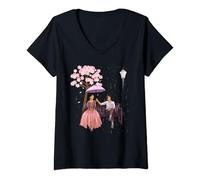 Femme Fan de drame coréen, KDRAMA Couple romantique T-Shirt avec Col en V