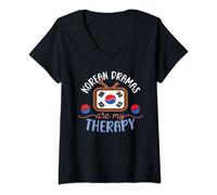 Femme Fans de K-Drama Lover K-Drama T-Shirt avec Col en V
