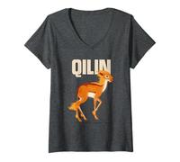 Femme Fantastic Beasts 3 Qilin T-Shirt avec Col en V
