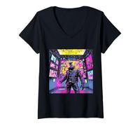 Femme Fantasy Glitch dans la galerie T-Shirt avec Col en V