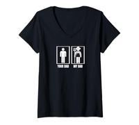 Femme Farming Your Dad Mon père Funny Farmer T-Shirt avec Col en V