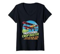 Femme Fart Professional Crop Duster Farter, Vous ne me verrez Peut-être Pas T-Shirt avec Col en V