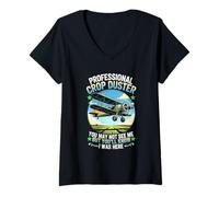 Femme Fart Professional Crop Duster Farter, Vous ne me verrez Peut-être Pas T-Shirt avec Col en V