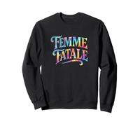 Femme Fatale Rétro Rainbow Typographie Déclaration Sweatshirt