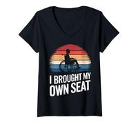 Femme Fauteuil Roulant I Brought My Own Seat T-Shirt avec Col en V