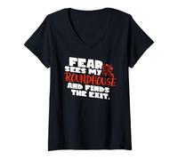 Femme Fear Sees NY Roundhouse and Finds The exit T-Shirt avec Col en V
