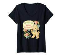 Femme Félicitations pour Avoir été Un Agneau Vintage drôle et médiocre T-Shirt avec Col en V