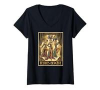Femme Felines Bergère - Parodie des célèbres Folies T-Shirt avec Col en V