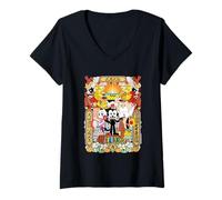 Femme Felix The Cat Lunar New Year Festivities T-Shirt avec Col en V
