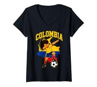 Femme Femme colombienne Dabbing Colombie T-Shirt avec Col en V