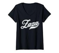 Femme Femme Filles Idée Cadeau drôle Humour prénom pour Zaza T-Shirt avec Col en V