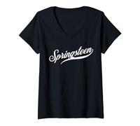 Femme femme filles Idée cadeau drôle humour prénom Springsteen T-Shirt avec Col en V