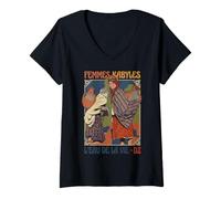 Femme Femme Kabyle - L'EAUD C'est DE LA Vie T-Shirt avec Col en V
