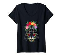 Femme Femme Patrimoine Culturel Tulipe Femmes Arabes Américaines T-Shirt avec Col en V