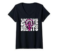 Femme Femmes Droit Are Human Rights Cadeaux féministes Égalité T-Shirt avec Col en V