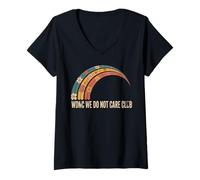 Femme Femmes Rainbow We Do Not Care Club Merch Wdnc Merch Wdnc Club T-Shirt avec Col en V