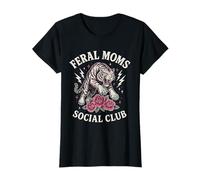 Femme Feral Moms Social Club Femme féroce Demon Art T-Shirt