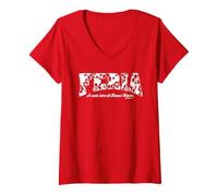 Femme Feria fête de village du Sud ouest Apéro Ivre de Bonne Heure T-Shirt avec Col en V