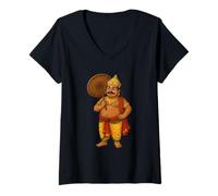Femme Festival Asura Onam du Roi Mahabali à Bali T-Shirt avec Col en V