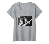 Femme Festival de Lecture The Faces Rod Stewart et Ronnie Wood 1972 T-Shirt avec Col en V