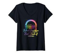 Femme Festival Friendships are The Best Kind of Friendships T-Shirt avec Col en V