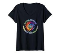 Femme Festival Life Means Never Knowing What Day IT is T-Shirt avec Col en V