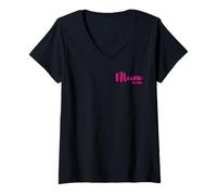 Femme Fête des Mères Nouvelle Mère 1ère Fois Maman Soon to Be Mum Est 2025 T-Shirt avec Col en V