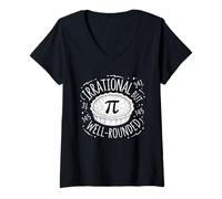 Femme Fête irrationnelle mais Bien Arrondie pour Les Amateurs de mathématiques T-Shirt avec Col en V