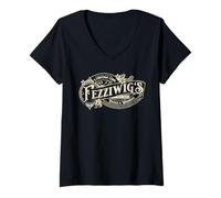 Femme Fezziwig's A Christmas Carol Vintage Holiday, Scrooge T-Shirt avec Col en V