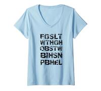Femme FGSLTWTHGHOB John 3:16 Car Dieu a Tant aimé Le Monde T-Shirt avec Col en V