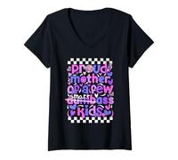 Femme Fier mère d'un petit cul intelligent enfants NOT Dumbass Kids Funny T-Shirt avec Col en V