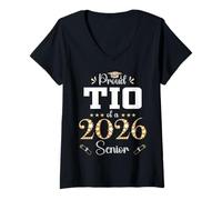 Femme Fière TIO of A 2026 Senior Graduate Graduation T-Shirt avec Col en V