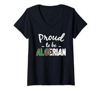 Femme Fiers d'être Algérien Algérie Pride Maghreb Heritage T-Shirt avec Col en V