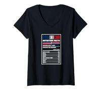 Femme Fierté de la République Dominicaine Valeur nutritive T-Shirt avec Col en V