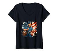 Femme Fierté du Service des Travailleurs postaux américains T-Shirt avec Col en V