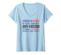 Femme Fight Fascism Resist If You aren't Anti-Fascism What are You T-Shirt avec Col en V