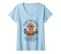 Femme Fight For Those Without Your Privilege Justice Sociale T-Shirt avec Col en V
