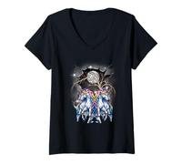 Femme Figurine mystique licorne cheval conte de fées femme fille T-Shirt avec Col en V