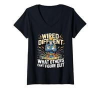 Femme Filaire différent conçu pour réparer ce Que Les Autres ne Peuvent Pas Comprendre T-Shirt avec Col en V