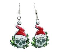 Femme Fille Cadeau de Bijoux avec un Halloween et des d'oreilles spéciales Chiritmas Vibe Halloween pour fille femmes hommes D'oreilles Boho (Green, One Size)